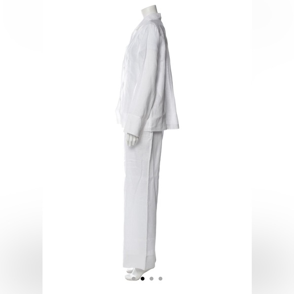 Sleeper White Linen Long Sleeve Pajama Set - Picture 2 of 5